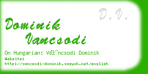 dominik vancsodi business card